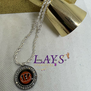 Dainty bling bengals inspired necklace