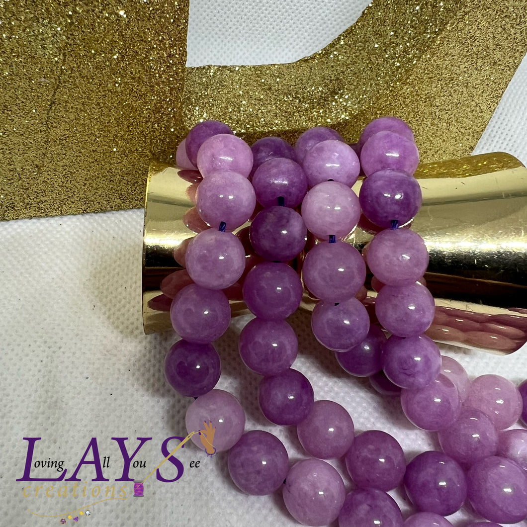 10mm light purple jade bead E116905