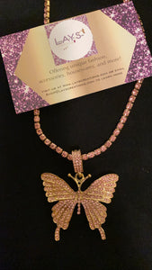 Butterfly Tennis necklace-Various Colors