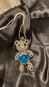 Teddy Bear Glitter Kids Necklace