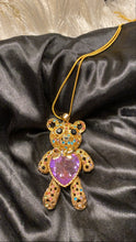 Load image into Gallery viewer, Teddy Bear Glitter Kids Necklace
