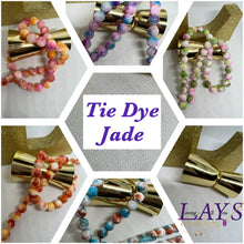 Load image into Gallery viewer, 10mm tie dye inspired jade bead strands- Various Colors
