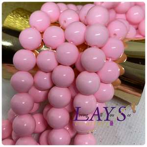 10mm Glass beads- Blush pink