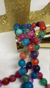 10mm dragon vein agate bead strands-Various colors