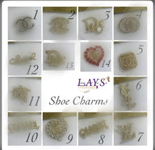 Load image into Gallery viewer, Luxury Bling Shoe Charms- Gold or silver base
