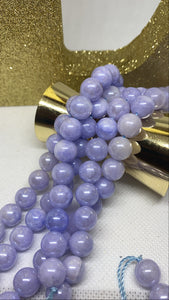 10mm Electroplated Angelite bead strand