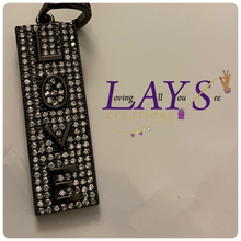 Load image into Gallery viewer, Love rectangular Micro Pave Charm
