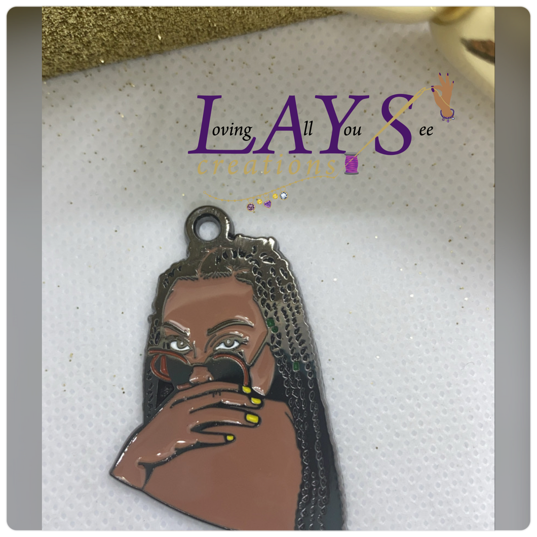 Long Braids and shades lady charm