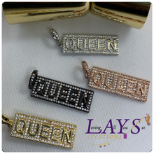 Load image into Gallery viewer, Queen rectangular Micro Pave Charm
