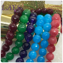 Load image into Gallery viewer, 10mm faceted jade bead strands- Various Colors
