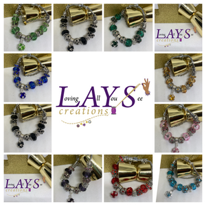 Silver solid color European Rope Charm Bracelet