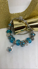 Load image into Gallery viewer, Silver solid color European Rope Charm Bracelet

