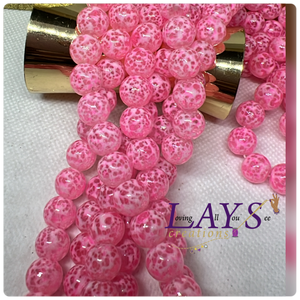 Leopard Glass Series 10mm- Pink
