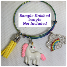 Load image into Gallery viewer, Children’s Charm, bead, and bangle Bracelet/Bangle Starter Kit
