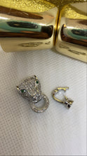 Load image into Gallery viewer, Leopard microPave cz connectors with clasp
