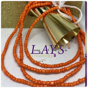 Orange waist beads