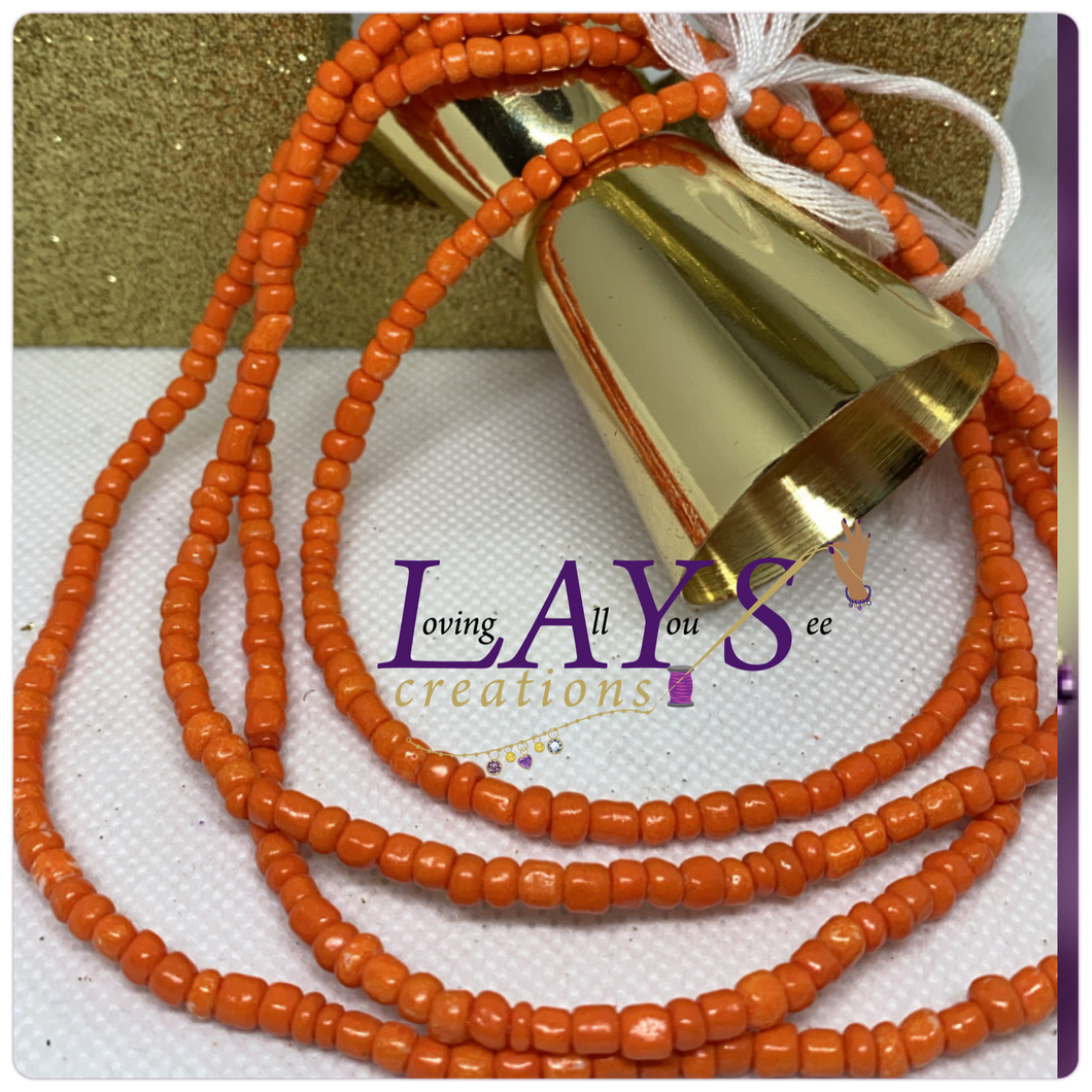Orange waist beads