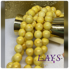 Load image into Gallery viewer, 10mm jade bead with gold specs strands- Various Colors
