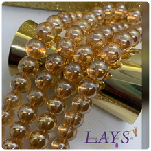 Load image into Gallery viewer, 10mm Electroplated champagne glass beads
