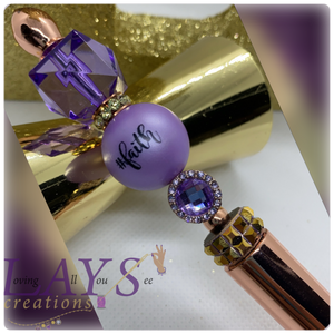 Rose Gold and Purple Faith Heavy Metal Pen