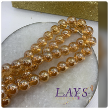 Load image into Gallery viewer, 12mm Electroplated champagne glass beads
